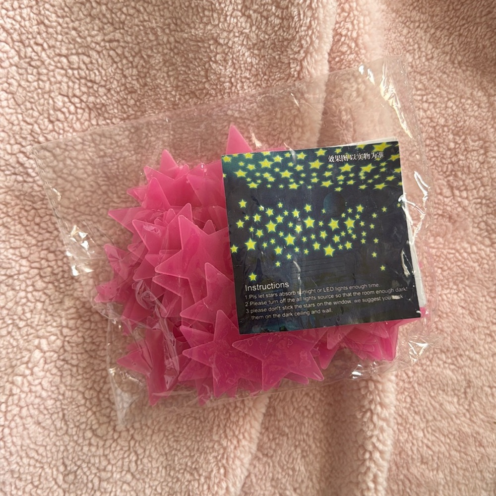 Set of pink stars